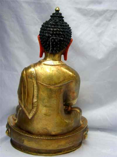 [best Price], Shakyamuni Buddha Statue, [partly Gold Plated], [painted Face], [old Post], [remakable]