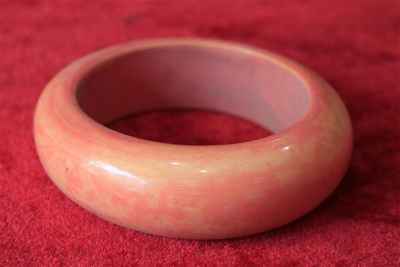 Yak Bone Yak Bone Bracelet, Handmade In Nepal In Pink