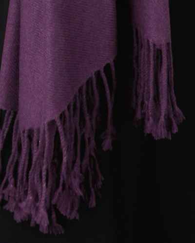 Silk Mix Pashmina, 70 Percent Pashmina, 30 Percent Silk, Old Style, Boysenberry 2