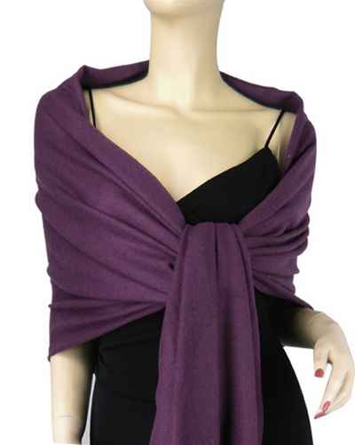 Silk Mix Pashmina, 70 Percent Pashmina, 30 Percent Silk, Old Style, Boysenberry 2