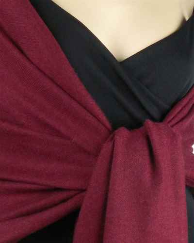 Silk Mix Pashmina, 70 Percent Pashmina, 30 Percent Silk, Old Style, Chocolate