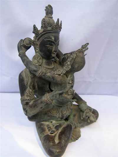 Vajrasattva Statue, [stone Finishing], [old Post], [remakable]