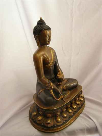 Medicine Buddha Statue, [double Color Oxidize], [old Post], [remakable]