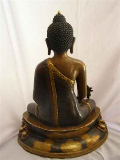 Medicine Buddha Statue, [double Color Oxidize], [old Post], [remakable]