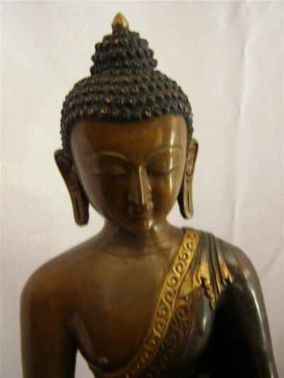 Medicine Buddha Statue, [double Color Oxidize], [old Post], [remakable]