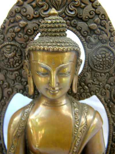 Amitabha Buddha Statue, [chocolate Oxidize], [sold]