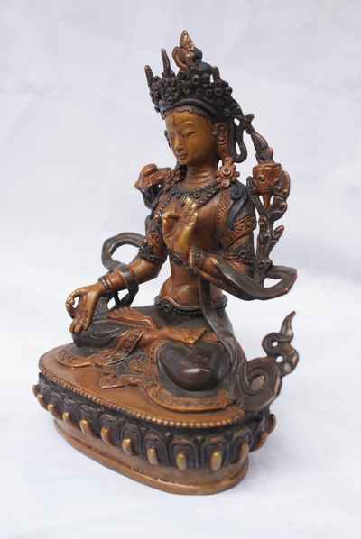 White Tara Statue, [double Color Oxidize], [old Post], [remakable]