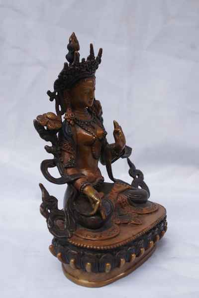 White Tara Statue, [double Color Oxidize], [old Post], [remakable]