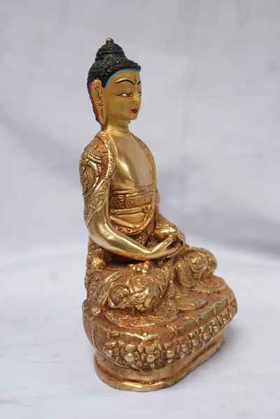 Amitabha Buddha Statue, [full Gold Plated], [painted Face], [sold]