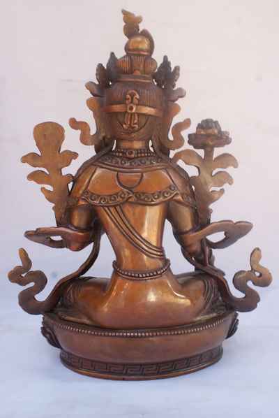 Green Tara Statue, [chocolate Oxidize], [sold]