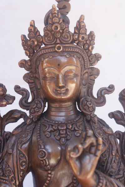 Green Tara Statue, [chocolate Oxidize], [sold]