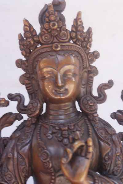 White Tara Statue, [chocolate Oxidize], [old Post], [remakable]