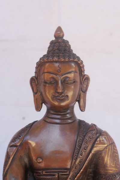 Shakyamuni Buddha Statue, [chocolate Oxidize], [sold]