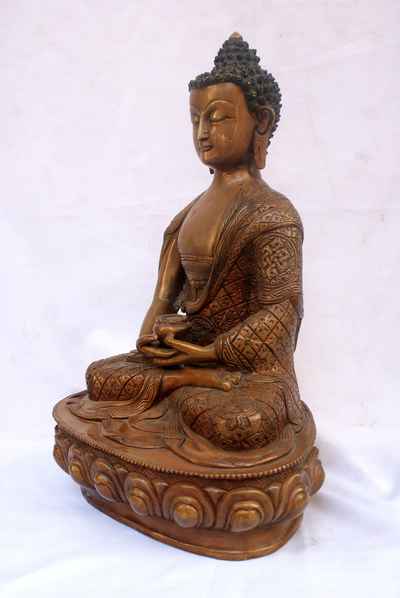Amitabha Buddha Statue, [chocolate Oxidize], [old Post], [remakable]