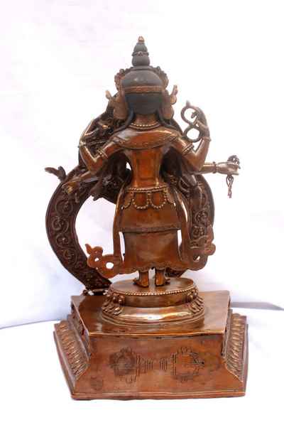 Amoghapasha Lokeshvara Statue, [chocolate Oxidize], [sold]