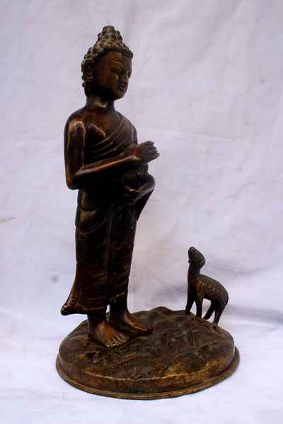 Siddhartha Buddha Statue, [chocolate Oxidize], [sold]