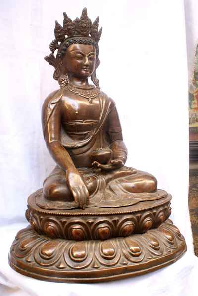 Shakyamuni Buddha Statue, [chocolate Oxidize], [old Post], [remakable]