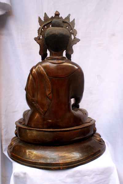 Shakyamuni Buddha Statue, [chocolate Oxidize], [old Post], [remakable]