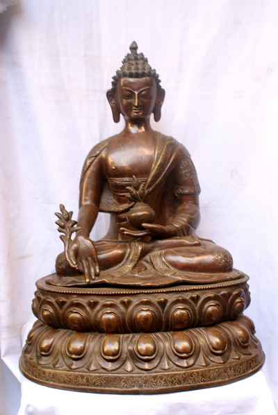 Shakyamuni Buddha Statue, [chocolate Oxidize], [old Post], [remakable]