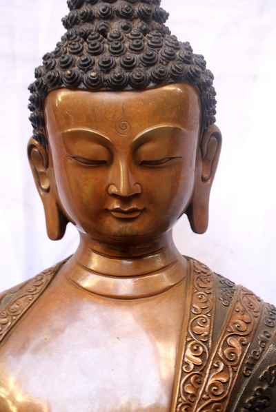 Shakyamuni Buddha Statue, [double Color Oxidize], [deep Caring] Of Buddha Life Story