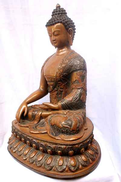 Shakyamuni Buddha Statue, [double Color Oxidize], [deep Caring] Of Buddha Life Story