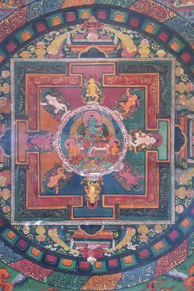 Mandala Thangka On Brocade