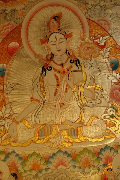 White Tara Thangka, [sold]