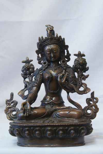 White Tara Statue, [chocolate Oxidize], [old Post], [remakable]